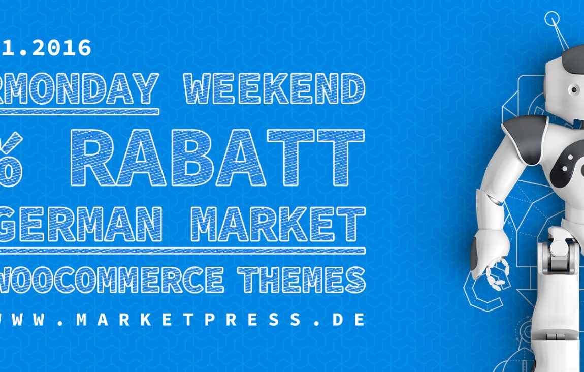 Cyber Monday Wochenende: 50 % Rabatt auf German Market und unsere Themes 1