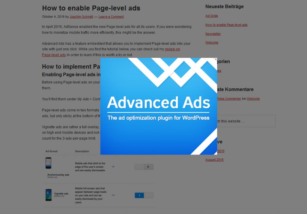 Neues Plugin: Advanced Ads Pro Bundle - Anzeigenverwaltung mit WordPress 2