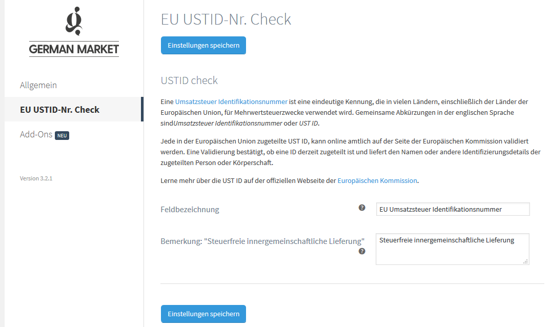Anleitung: Überprüfung der Umsatzsteuer-ID mit WooCommerce und German Market 3