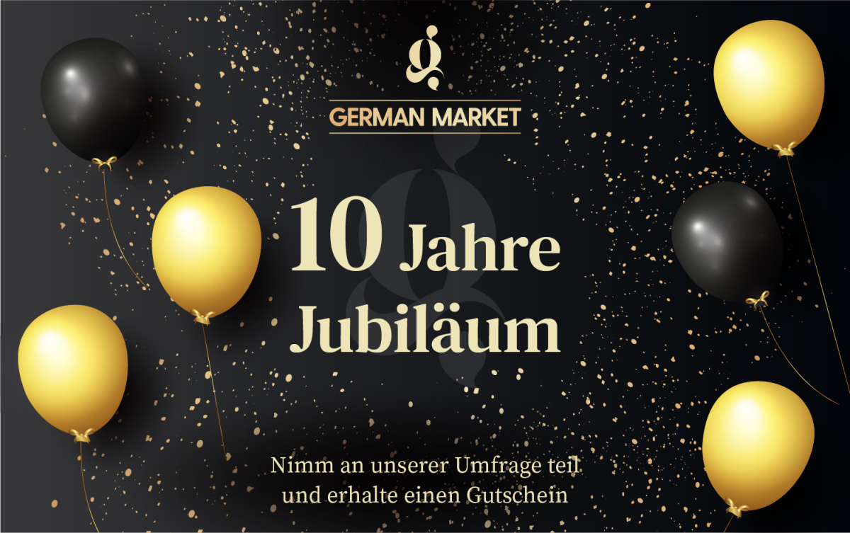 German Market feiert JUBILÄUM und du bekommst Rabatt! 1