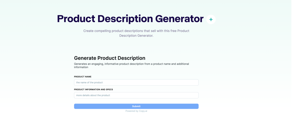 Produktbeschreibung-Generator